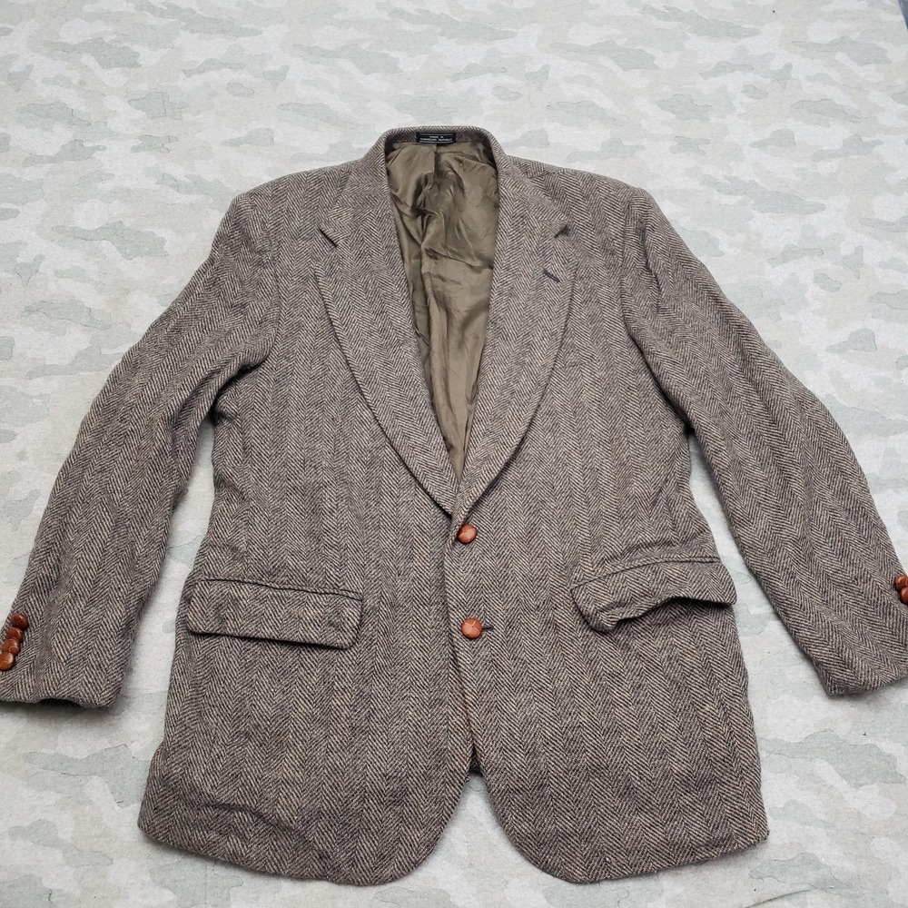 Vintage Woolrich Blazer Mens 42 Gray Pockets Long Sleeve